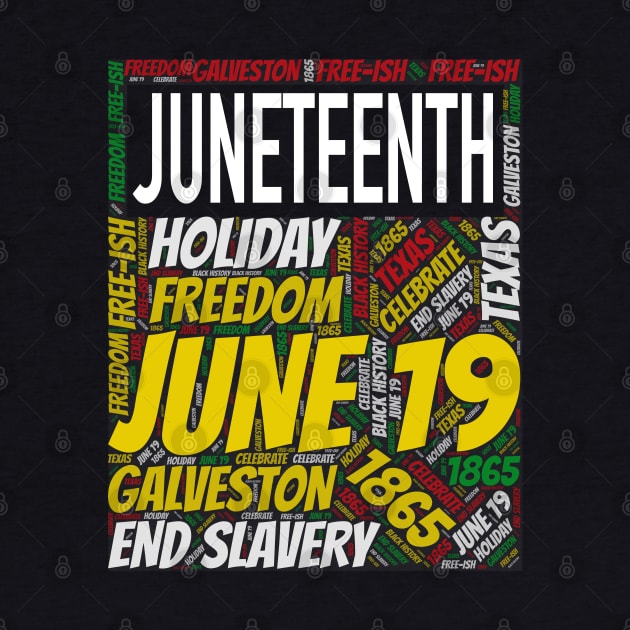 Juneteenth Celebration Word Art by blackartmattersshop